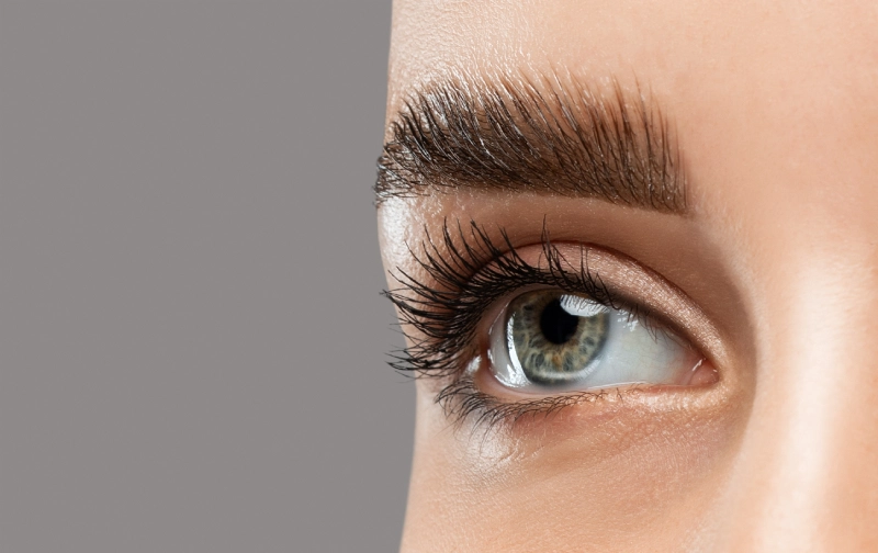 Patient recovering after blepharoplasty surgery with improved eyelid appearance and reduced under-eye puffiness